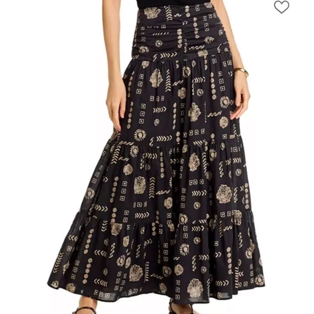 Rails Agatha Black Tiered Maxi Skirt XS